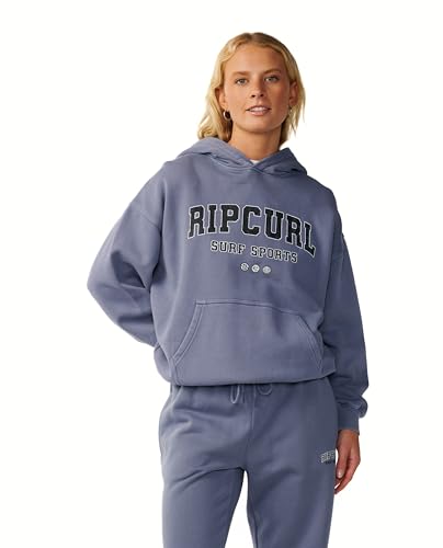 Image of RIP CURL Varsity Sports Oversized Hoodie XS Blue