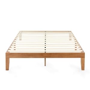 Mellow Naturalista Classic - 12 Inch Solid Wood Platform Bed with Wooden Slats, No Box Spring Needed, Easy Assembly, Queen, Pine — photo 3 of 6