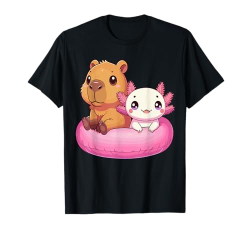 Capybara and Axolotl Kawaii T-Shirt