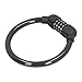 POCREATION 4-Digit Lock Cable, Bike Lock High Security Alloy Lock, Convenient to Carry, Service Life, Antirrobo Bicicleta Gemelas for Cycling Outdoors, Cable Locks for Outdoors (Black)