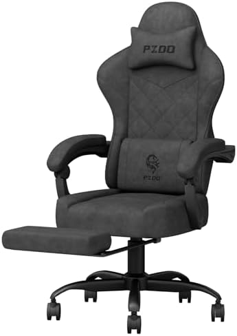 Submi Gaming Chair for Adults, Ergonomic Gaming Chair, Computer Chair with Lumbar Support, Chaise Gamer Reclining Chair, PC Video Game Chair with Headrest and Footrest, Teens, 350LBS, Black