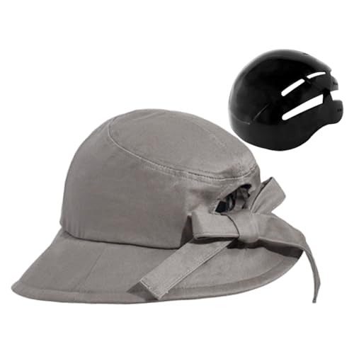 Casco de bicicleta para mujer, sombrero de ala ancha, casco de bicicleta portátil para mujer, casco de bicicleta para adulto, diseño unisex para senderismo, pesca, exterior