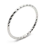 [silver KYASYA]シルバー925 極細リング ダイアモンドカット 重ね付け 細身 指輪 レディース 女性 金属アレルギー対応(10号)