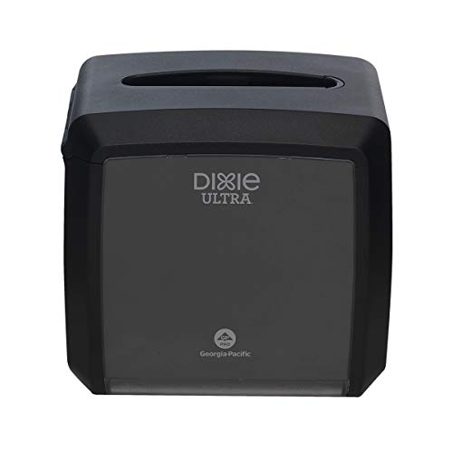 Georgia-Pacific Dixie Ultra Tabletop Interfold Napkin Dispenser by GP PRO (Georgia-Pacific), Black, 54527A, Holds 275 Napkins, 7.600” W x 6.100” D x 7.200” H by Georgia-Pacific - Used condition - Image 2