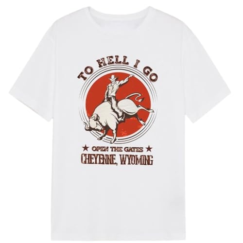 Photo de HPDFRRUYIOO Zach Bryan to Hell I go Gift for Fans Unisex ShirtWhite3XL