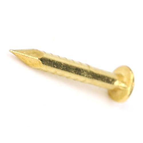 Clavos de latón con cabeza redonda Jiawu, 100 piezas para bisagras y herrajes de muebles, 10 mm, 15 mm, 18 mm y 22 mm (10 mm de largo) miniatura 7