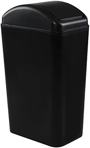 Cand 14 L/ 3.2 Gallon Small Plastic Trash Can, Slim Swing Lid Garbage Bins