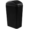 Cand 14 L Small Plastic Trash Can, 3.2 Gallon Slim Swing Lid Garbage Bins (Black)