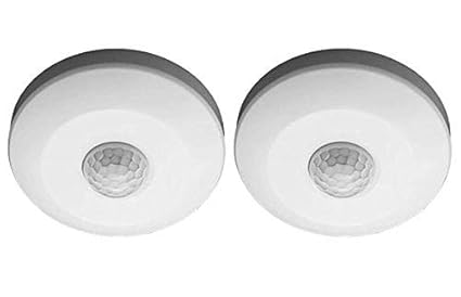 Quick Sense (Qs-06): Plastic 360 Degree Mini PIR Motion Sensor 220V (White, Max 100W) -2 Pieces Pack