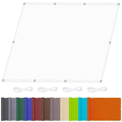 Voile d'ombrage rectangulaire 1.2x2.4m blanc avec oeillets pour serre - 2