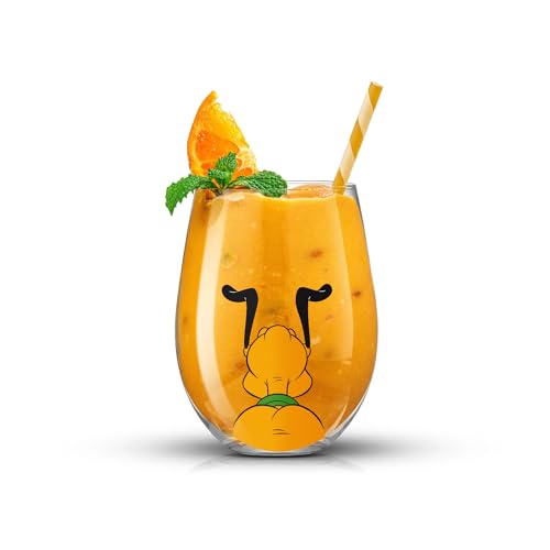 Image of JoyJolt Disney Mickey Mouse Squad Collection Tumblers. 15oz Stemless Wine Glasses Set of 4 Stemless Drinking Glasses. Gifts Stuff, Wine Glass Mickey Mouse Cup Set