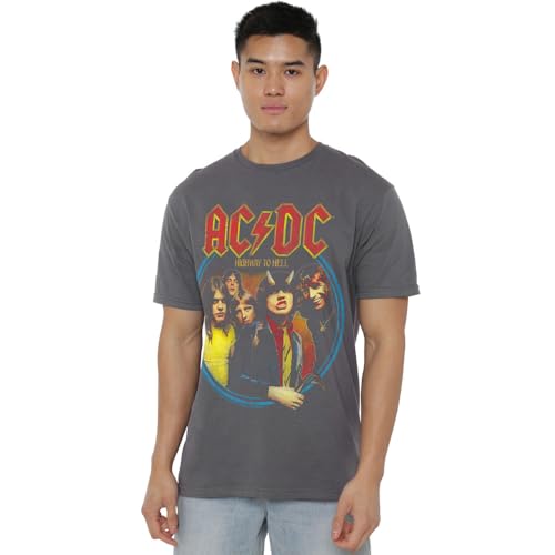 ACDC Highway to Hell Unisex T Shirt, Charcoal, Medium