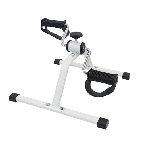 Lljsszr Mini Bicicleta Estática para Brazos Y Piernas, Pedalera Plegable, Ejercitador de Resistencia para Entrenamiento Físico, Entrenador de Pedales