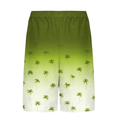 Floral Print Shorts for Men Lightweight Elastic Waist Hawaiian Short Pants Drawstring Summer Beach Trunks3