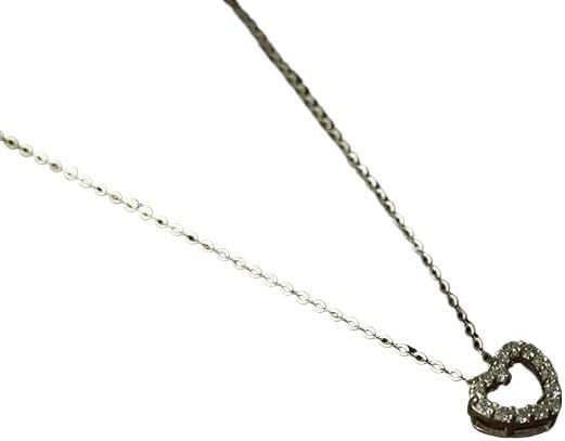 Collier chaîne en argent 925 pour femme pendentif coeur en zircon pour décolleté