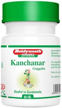 Baidyanath Asli Ayurved Kanchanar Guggulu 80 Tablets - (Pack of 4)