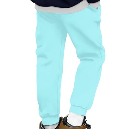 AmzPrint Brown Sweatpants for Boys Solid Color Winter Fall Drawstring Running Athletic Sweatpants Size 14-162