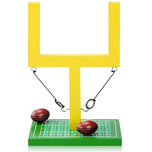 PullCrease Football Ring Toss Games Football Goal Post Game Wooden