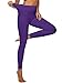 Onsoyours Pantaloni Sportivi a Vita Alta Modello di Griglia Tights Donna Running Yoga Leggins Push Up Leggings Fitness Elastico Altamente Jogging Pantaloni Viola L