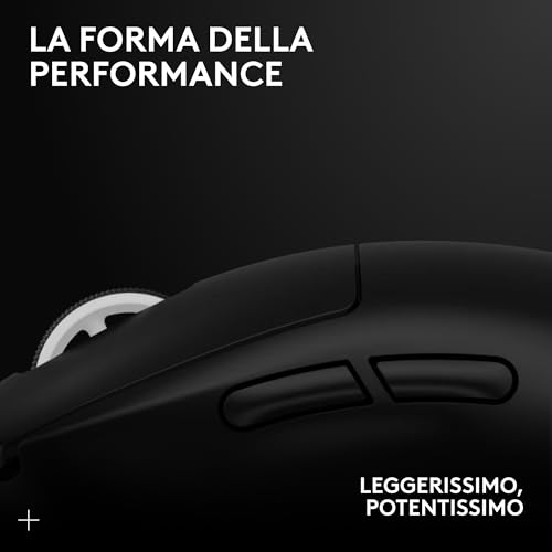 PRO X SUPERLIGHT 2 - mouse gaming wireless, mouse Pro-Grade da 60 g con 5 pulsanti programmabili, sensore a 44.000 DPI, velocità di aggiornamento di 8 kHz, ricarica USB-C per PC/Mac - Nero - Mouse gaming - Immagine 1