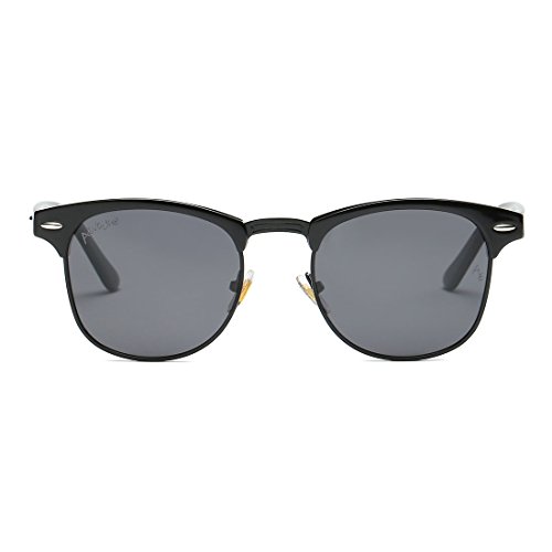 Image of AEVOGUE Polarized Semi Rimless Sunglasses for Men Women, Retro UV400 Sun Glasses for Driving Outdoor