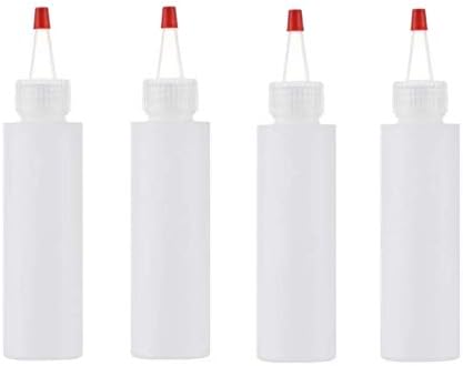 4 PCS Plastic Squeeze Condiment Bottles Perfect for Ketchup, Sauces, Syrup, Condiments, Dressings, Arts and Crafts 4 Oz