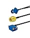 POBADY Fakra C GPS Antenna Extension Coaxial Cable Fakra C Male to SMA Male and Fakra C Female Y Type Pigtail Cable RG174 12in/30cm for Car Radio