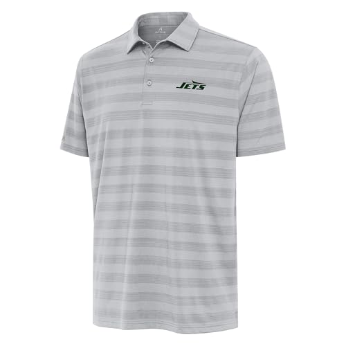 Antigua Men's Gray New York Jets Tunnel Polo