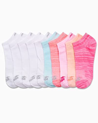 Image of Avia Women's Athletic Low Cut Socks - 10 Pack Performance Stretch Cushioned Ankle Socks for Running and Workout (4-12)