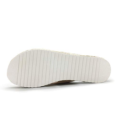 Luffymomo Women's Platform Ankle Strap Sandal Open Toe Studded Wedge Summer Flat Sandals（10 M Us Leopard #TOP4