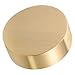 QianShi Paper Weights for Office Desk Golden Decorative Chinese Calligraphy Brass Paperweight Flat Round Block for Desktop Painting Writing Drawing Art Home Decor Outdoor Events (6CM)