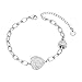 TRAQUOKANTA New 2026 White Rhinestone Heart Wedding Bracelets For Women Her Stainless Steel Snake Chain Bracelet Jb22105 Jewelry Fashion Accessories Creative Gift