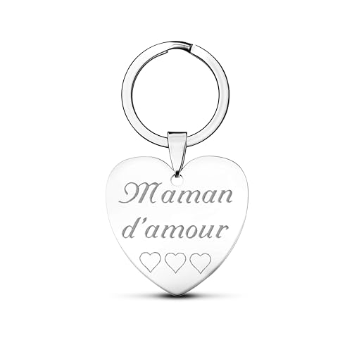 Porte-clés cœur personnalisé pour retrouver facilement votre trousseau de maison en voiture