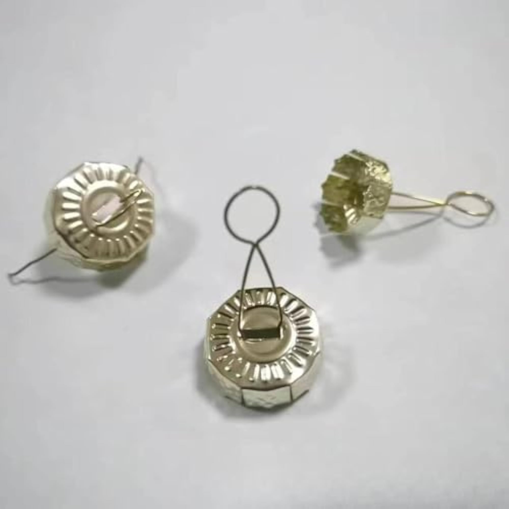 50x Ornament Tops Caps Replacement Hangers Silver