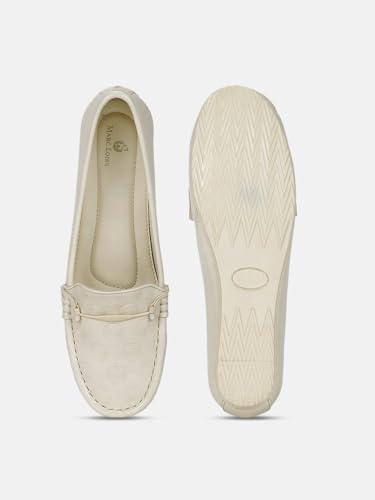 Image of Marc Loire Women Comfortable Textured Wedge Loafer Shoes Casual & Formal Footwear