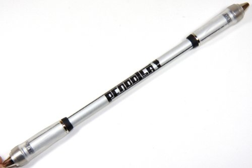 Pen Spinning Mod (Mod Name: R-stick Ellastic) Length:9inch,weight:21gram,aluminium Body and Clear Promatics Sharp Grips,sliver Ring,anyball Black Grip for Power-style Penspinner, Only pen for PenSpinning Can't Write Ballpen Made By Pendolsa