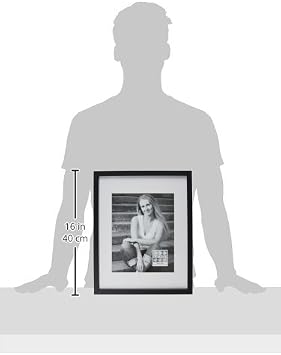 SIXTREES Logan 2 Black Matted Frame, 8 by 10-Inch