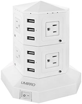 Umirro Home Office Surge Protector 8 Outlets with 6 USB Charging Ports (5V, 8A in Total) - White