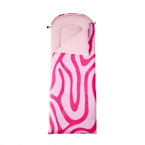 Erosebridal Abstract Geometric Sleeping Bag Trippy Stripes Camping Sleeping Bag miniatura 4