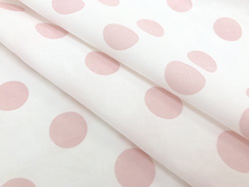 Image of American Baby Company 100% Natural Cotton Percale Fitted Crib Sheet for Standard Crib and Toddler Mattresses, White with Pink Dot, Soft Breathable, for Girls