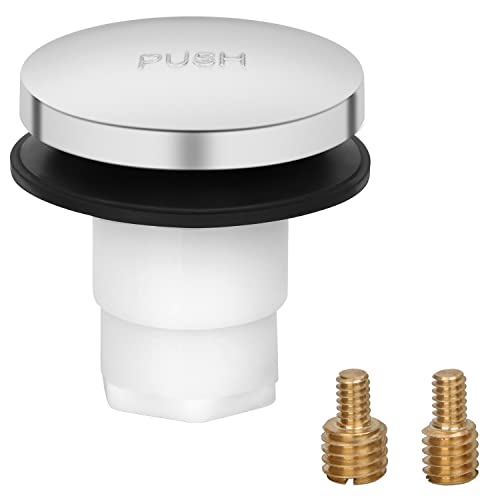 Tub Stopper Bathtub Drain Stopper Cover, Bathroom Tub Plug With 3/8 In. And 5/16 In. Thread Adapter, Compatible With Kohler K-1068204, Chrome Cover #TOP16