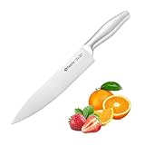 Family Cuchillo de Chef 33 cm, Una Sola Pieza de Acero Inoxidable con Mango Hueco Ergonómico, Corte Preciso y Resistente, Perfecto para Cocina Diaria y Profesional