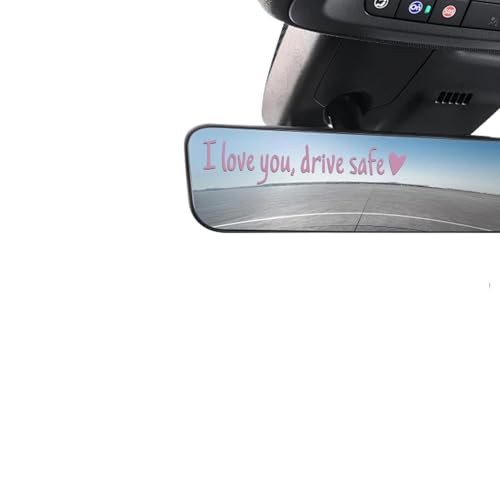 Pegatina Para Espejo Retrovisor Te Quiero, Conduce Con Cuidado - Bonitas Pegatinas Impermeables De Vinilo Para Coche | Calcomanía De Espejo Te Amo, Conduce Seguro Para Vehículos (Rosa)