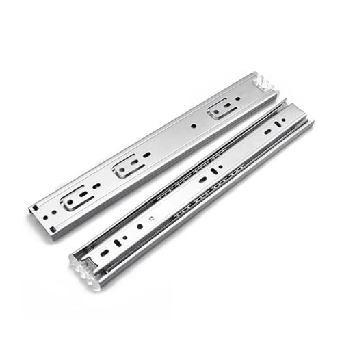 10インチ〜22インチ ステンレススチール製引き出しスライド ソフトクローズ引き出しトラックレール スライド式3セクションキャビネットスライド 家具ハードウェア 静音スライド(16inch-40cm (Normal))