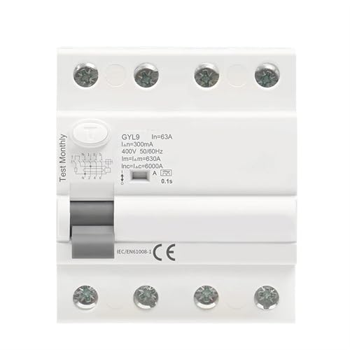 RCD Type A disjoncteur différentiel électromagnétique 3P+N 40A 300mA ELCB triphasé