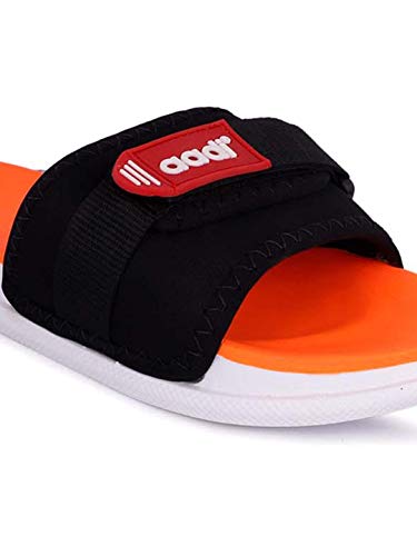 Image of AADI Men's Synthetic Leather Daily Use Casual Sliders /Flip Flop & Slippers