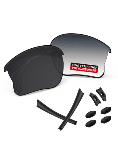 Image of PRO+ Polycarbonate Replacement Lenses & Rubber Kits /Nose Pads for Oakley Flak Series Sunglasses