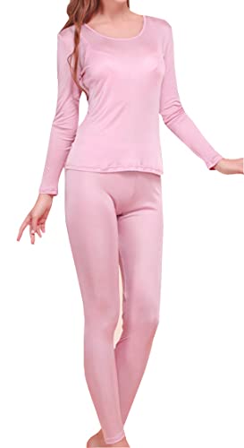 GrenasasilkWomen's Silk Long Underwear | Silk Thermal Underwear Sets for Women Mulberry Silk Long Johns