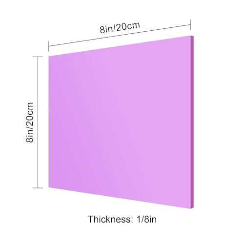 Image of 8x8 Inches Purple Mirror Acrylic Sheet - 2 Pcs Reflective Acrylic Panel for DIY Crafts, Home Decor & More (20x20 cm)