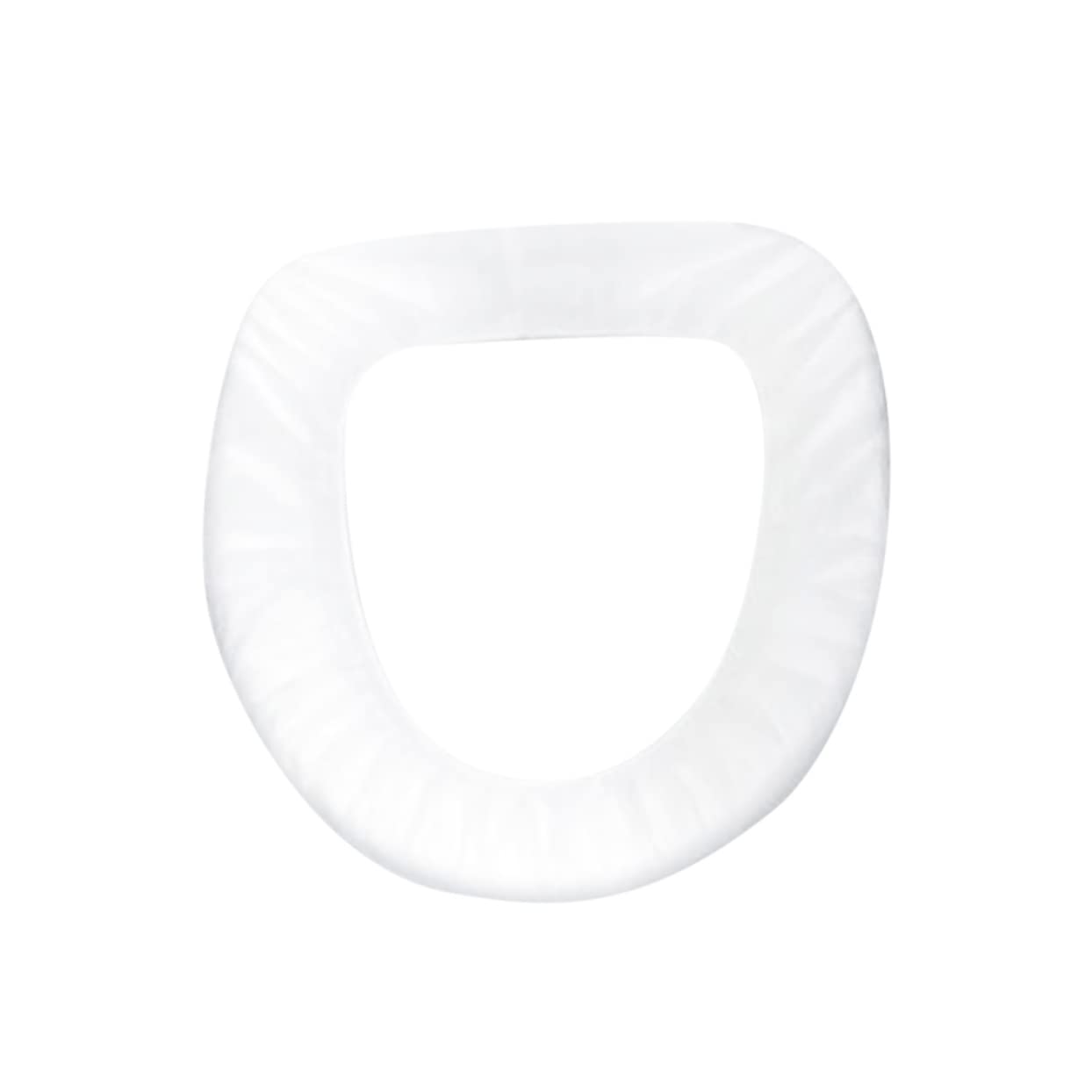 FONDOTIN Toilet Seat Cover Non-Woven White for Standard Portable Round Cushioned Seat Travel Friendly